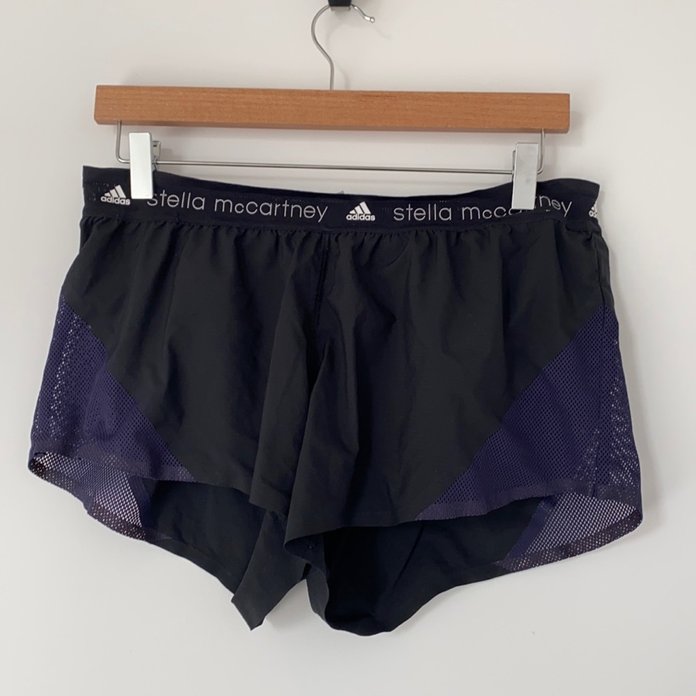 Adidas by Stella McCartney Black and Purple Athletic Shorts